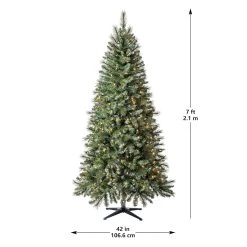 Cheap ⌛ 7ft. Pre-Lit Willow Pine Artificial 🎄 Christmas Tree, Clear Lights by Ashland® 🔥 -Ashland Sales 10151879 14