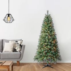 Coupon 👏 7ft. Pre-Lit Willow Pine Artificial 🎄 Christmas Tree, Multicolor Lights by Ashland® 😉 -Ashland Sales 10151890 15
