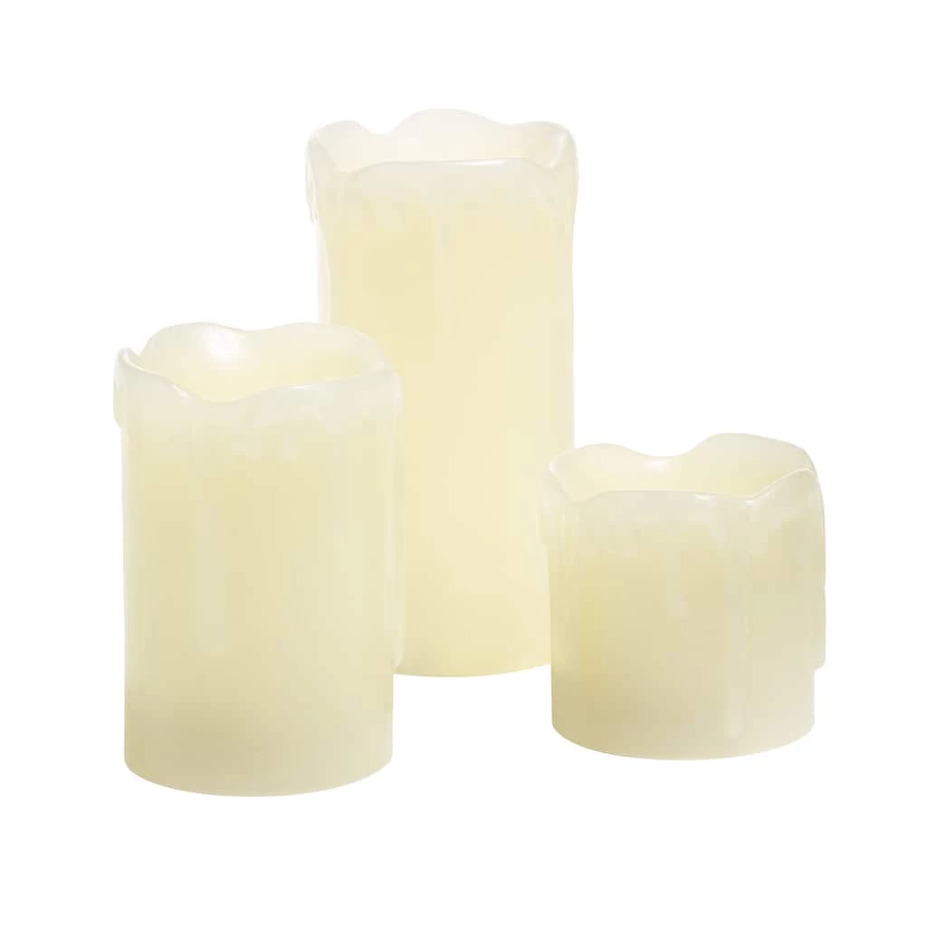 Discount ⭐ Flameless Real Wax LED Pillar Candle Set by Ashland® 🎉 3 Discount ⭐ Flameless Real Wax LED Pillar Candle Set by Ashland® 🎉
