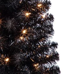 Cheap ✔️ 6ft. Pre-Lit Artificial Black Pencil 🎄 Christmas Tree, Clear Lights by Ashland® ❤️ -Ashland Sales 10444272 10