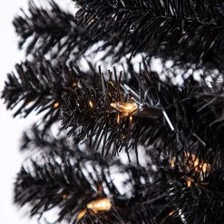 Cheap ✔️ 6ft. Pre-Lit Artificial Black Pencil 🎄 Christmas Tree, Clear Lights by Ashland® ❤️ -Ashland Sales 10444272 11
