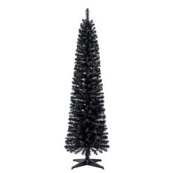 Cheap ✔️ 6ft. Pre-Lit Artificial Black Pencil 🎄 Christmas Tree, Clear Lights by Ashland® ❤️ -Ashland Sales 10444272 9