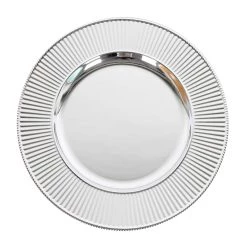 Buy 🎁 Electric Silver Ribbed Charger By Ashland® ✨