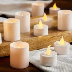 Budget 🎁 Basic Elements™ White LED Votive & Tealight Set By Ashland® 🧨 -Ashland Sales 10466238 20