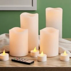 Brand new 😀 Basic Elements™ White LED Candle Set with Remote By Ashland® ❤️ 6 Brand new 😀 Basic Elements™ White LED Candle Set with Remote By Ashland® ❤️ -Ashland Sales 10466357 20