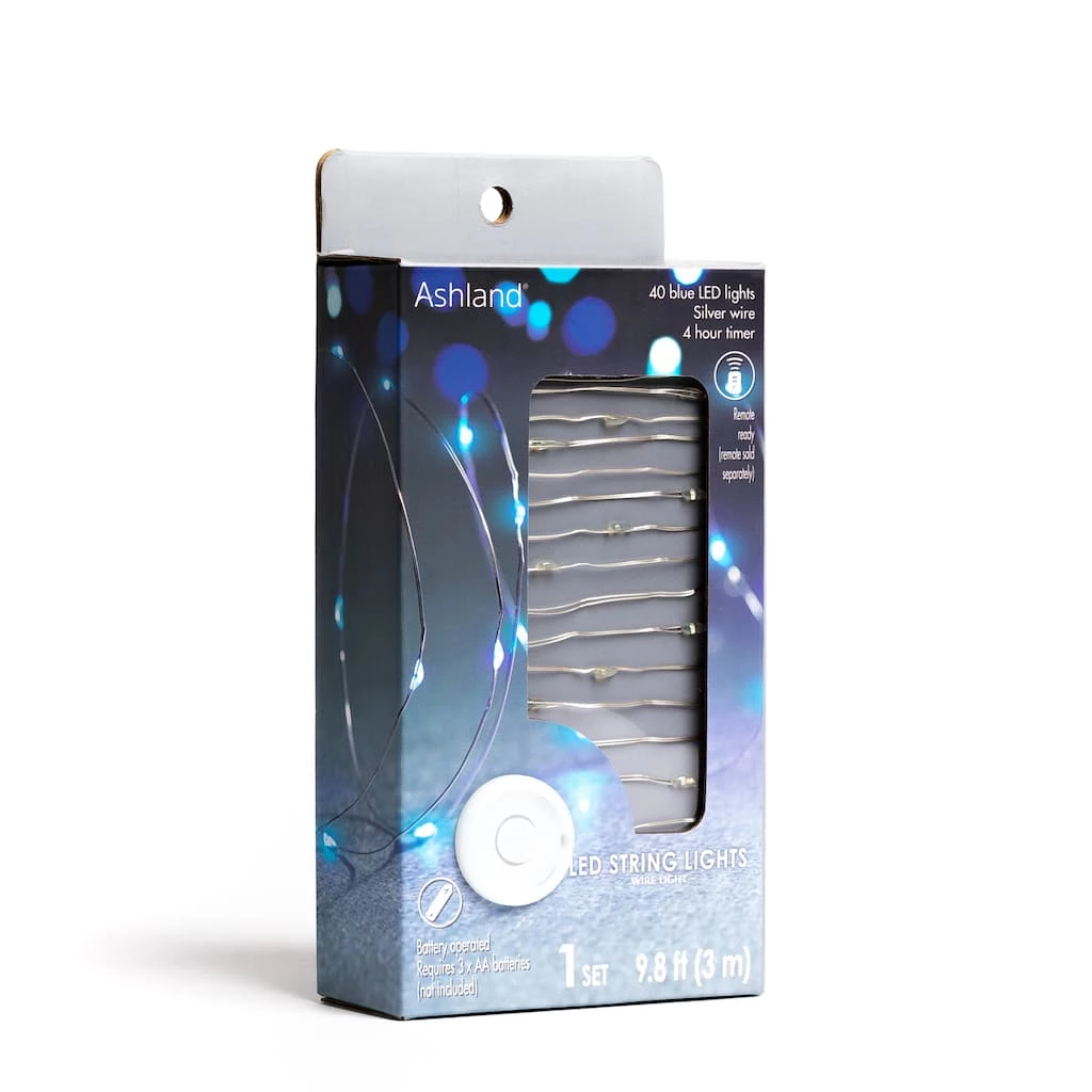 Discount 🛒 40ct. Blue Silver Wire LED String Lights by Ashland® 😉 7 Discount 🛒 40ct. Blue Silver Wire LED String Lights by Ashland® 😉 - Image 5