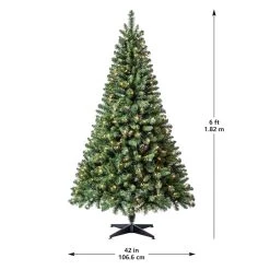 Best Pirce 😍 6ft. Pre-Lit Windham Spruce Artificial 🎅 Christmas Tree, Clear Lights by Ashland® ⌛ -Ashland Sales 10487970 13