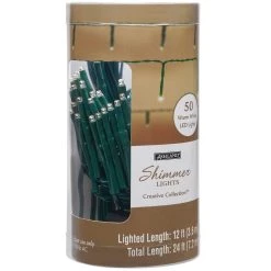 Buy β 12 Pack: Creative Collection™ 50ct. Warm White Shimmer Lights LED Garland by Ashland™ π