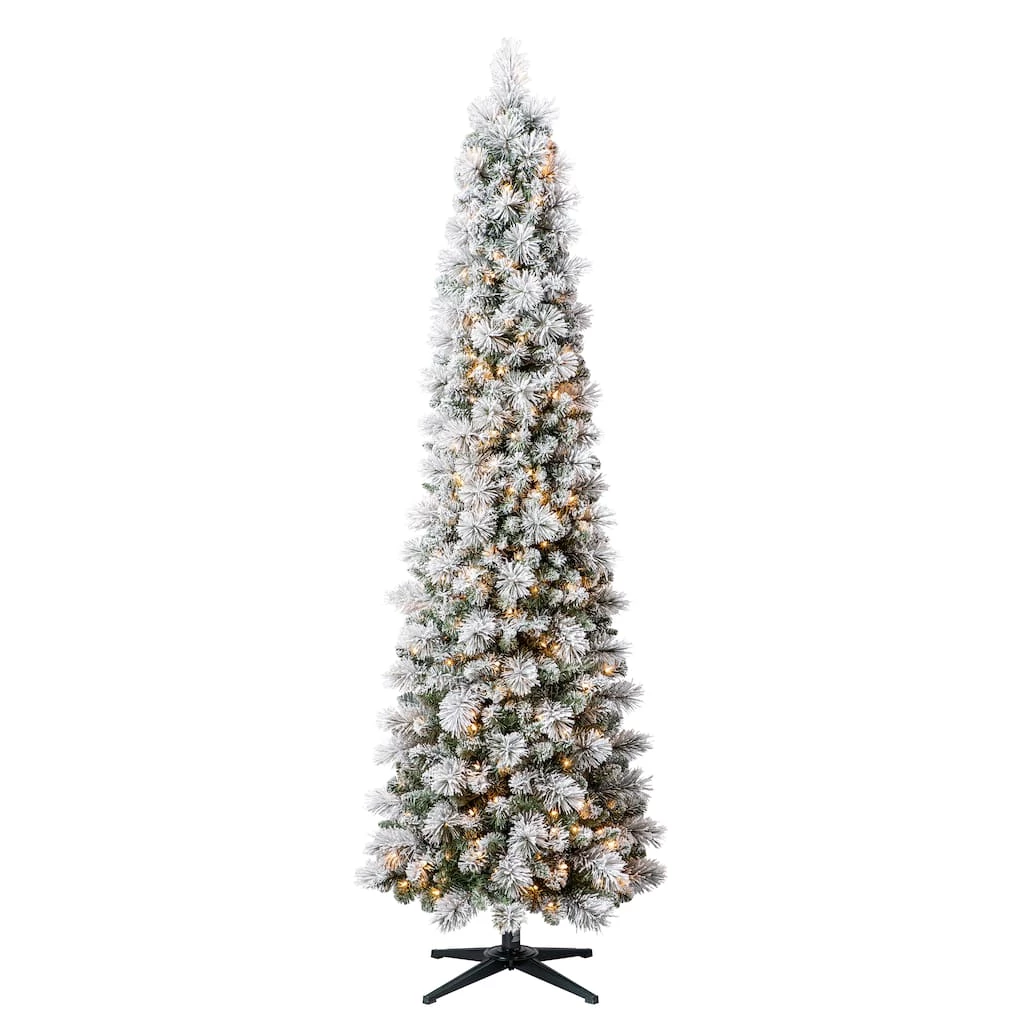 Promo 🎁 7ft. Pre-Lit Artificial Slim 🎄 Christmas Tree, Clear Lights by Ashland® 😉 3 Promo 🎁 7ft. Pre-Lit Artificial Slim 🎄 Christmas Tree, Clear Lights by Ashland® 😉