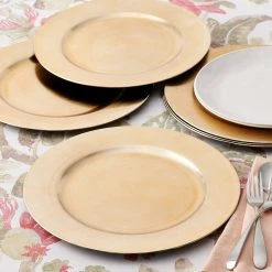 Brand new 🛒 8 Packs: 6 ct. (48 total) 13" Gold Chargers by Ashland® ⭐ -Ashland Sales 10524079 20 1