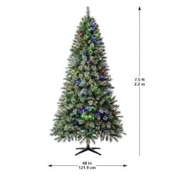 Hot Sale 👍 7.5ft. Pre-Lit Augusta Pine Artificial ❄ Christmas Tree, Color Changing LED Lights by Ashland® 🧨 -Ashland Sales 10524538 21