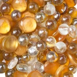 Wholesale 🎁 12 Pack: Golden Glass Gems & Marbles By Ashland™ 🧨 -Ashland Sales 10556560 2 1