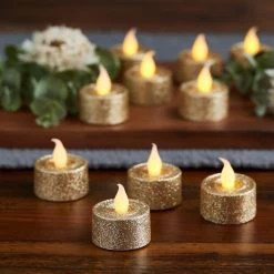 Cheap 🔥 Champagne Glitter LED Tealight Candles by Ashland®, 12ct. 🎁 -Ashland Sales 10559736 20