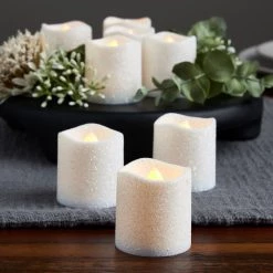 Deals 🎁 White Glitter LED Votive Candles By Ashland® 12ct. ⌛ -Ashland Sales 10562378 20
