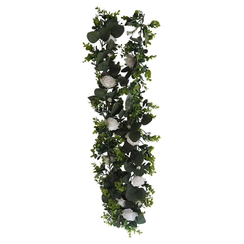 Outlet 👏 12 Pack: 6ft. White Rose Foliage Garland by Ashland® 🤩 3 Outlet 👏 12 Pack: 6ft. White Rose Foliage Garland by Ashland® 🤩