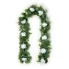 Best deal ❤️ 6ft. White Rose Foliage Garland by Ashland® 🌟