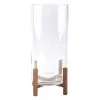 Outlet 👏 6 Pack: 11.5" Glass Candle Holder with Wood Base by Ashland® 😍 -Ashland Sales 10633857 1 1