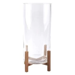 Outlet 👏 6 Pack: 11.5" Glass Candle Holder with Wood Base by Ashland® 😍