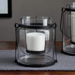 Brand new ⌛ 7.2" Glass Lantern with Black Handle by Ashland® ⭐ -Ashland Sales 10633878 20