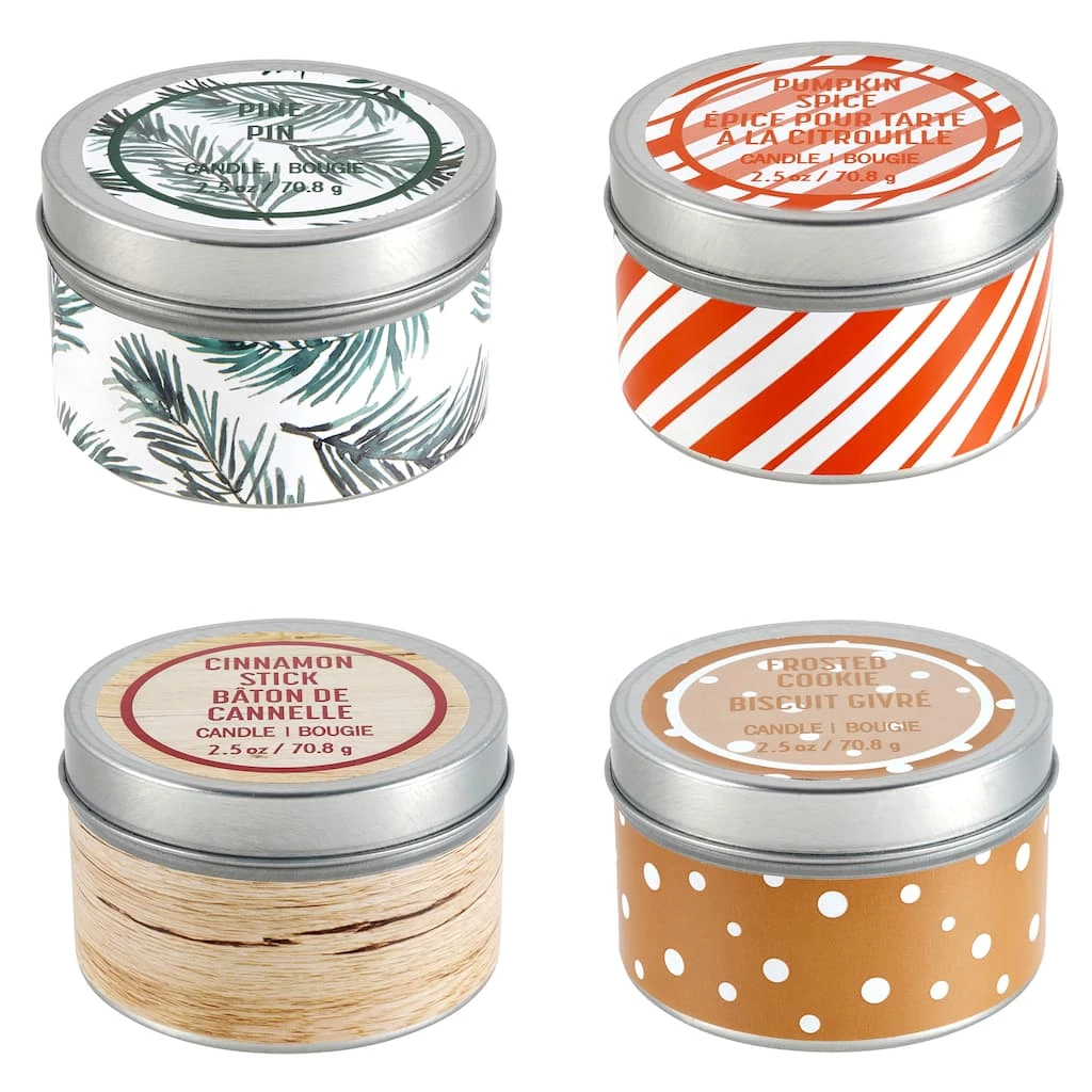 New 🤩 Assorted 2.5oz. Scented Candle in Tin Container by Ashland® 🔔 3 New 🤩 Assorted 2.5oz. Scented Candle in Tin Container by Ashland® 🔔
