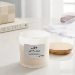 Brand new 😀 Vanilla & Amber Wooden Wick Jar Candle by Ashland® ❤️ -Ashland Sales 10638430 20