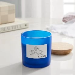 Discount ⭐ Blue Cedar & Fig Wooden Wick Jar Candle by Ashland® 🔔 -Ashland Sales 10638432 20