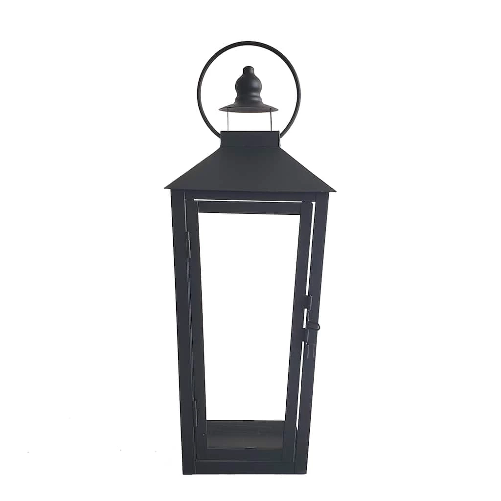 Best Sale 🌟 15.7" Black Metal Lantern by Ashland® ⌛ 3 Best Sale 🌟 15.7" Black Metal Lantern by Ashland® ⌛