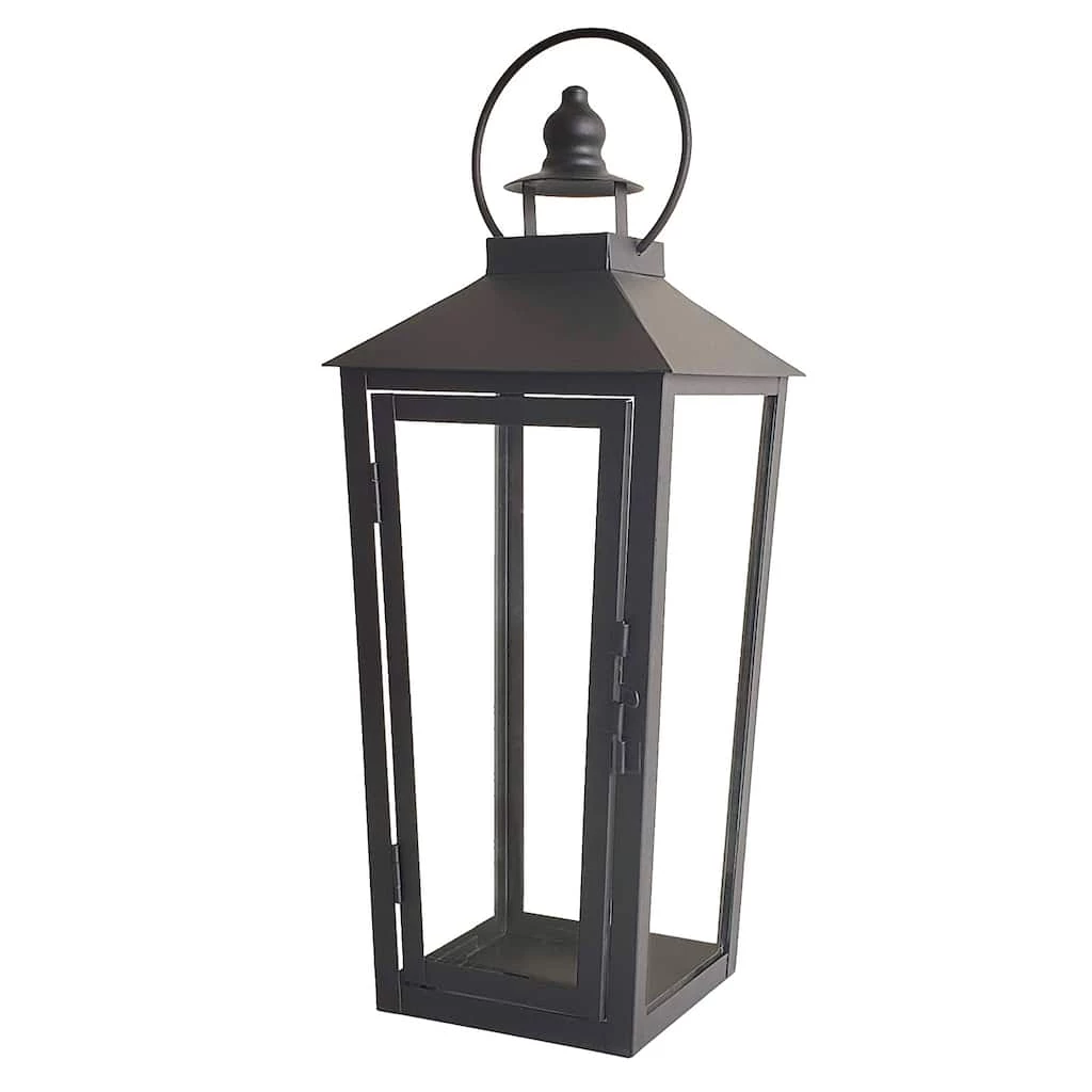 Best Sale 🌟 15.7" Black Metal Lantern by Ashland® ⌛ 4 Best Sale 🌟 15.7" Black Metal Lantern by Ashland® ⌛ - Image 2