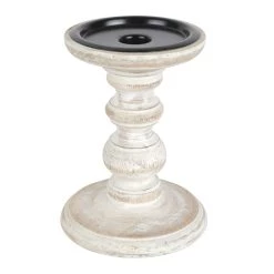 Best Pirce ✔️ 6 Pack: 6" Whitewashed Wood Carved Pillar Candle Holder by Ashland® 💯 -Ashland Sales 10639294 2 1