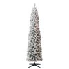 Cheapest ⭐ 7ft. Pre-Lit Flocked Artificial Pencil 🎄 Christmas Tree, Clear Lights by Ashland® 👍 -Ashland Sales 10643349