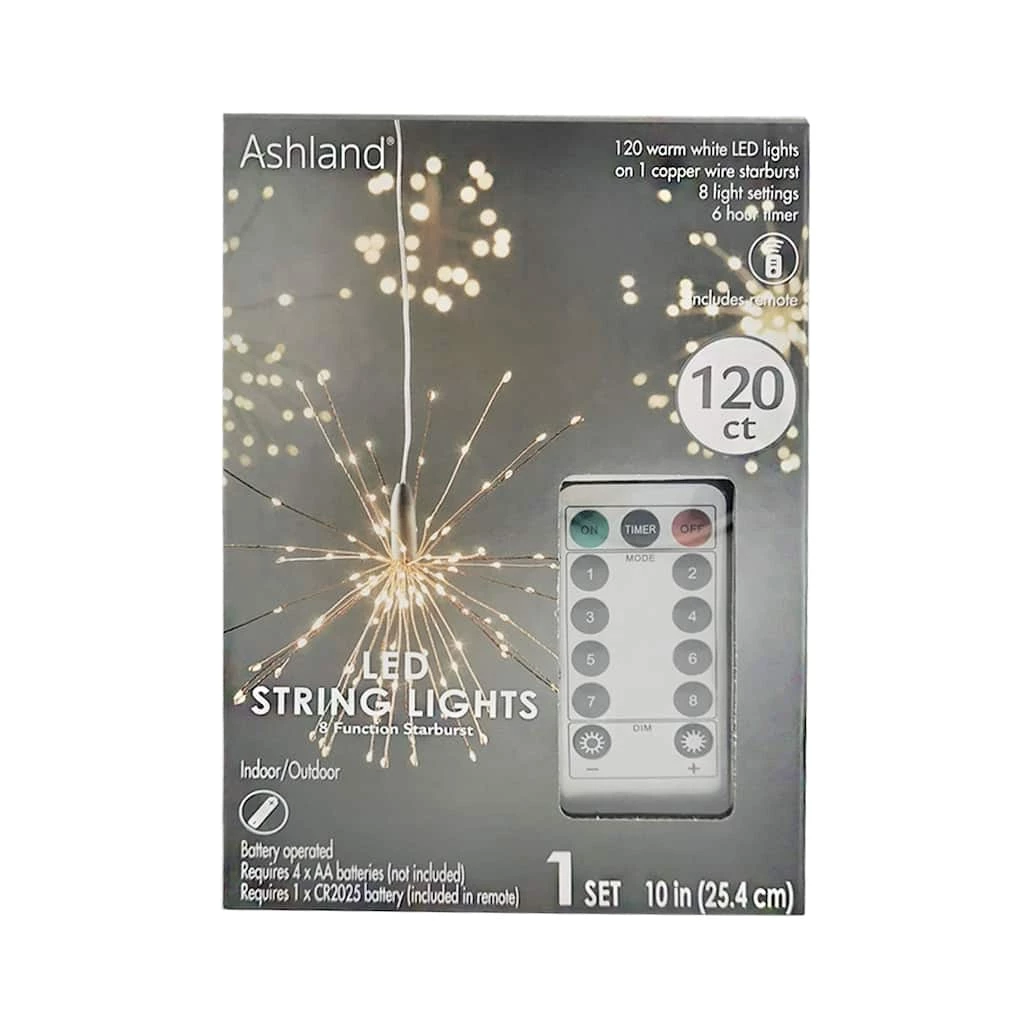 Hot Sale 🔥 12 Pack: 120ct. Warm White LED Copper String Lights Starburst by Ashland® ✨ 3 Hot Sale 🔥 12 Pack: 120ct. Warm White LED Copper String Lights Starburst by Ashland® ✨