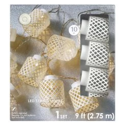 Promo 🥰 8 Pack: 10ct. Warm White LED Lattice Shade String Lights by Ashland® 👏 -Ashland Sales 10671554 1 1