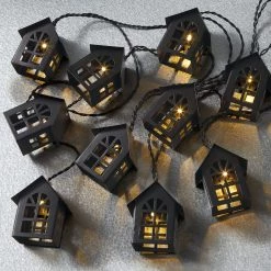 Best Sale 🎁 10ct. Warm White LED Black House String Lights by Ashland® 🔔 -Ashland Sales 10671555