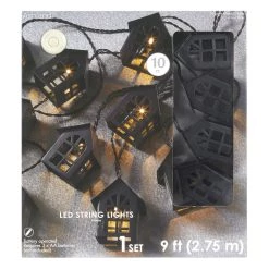 Discount 💯 8 Pack: 10ct. Warm White LED Black House String Lights by Ashland® ✨ -Ashland Sales 10671555 1 1