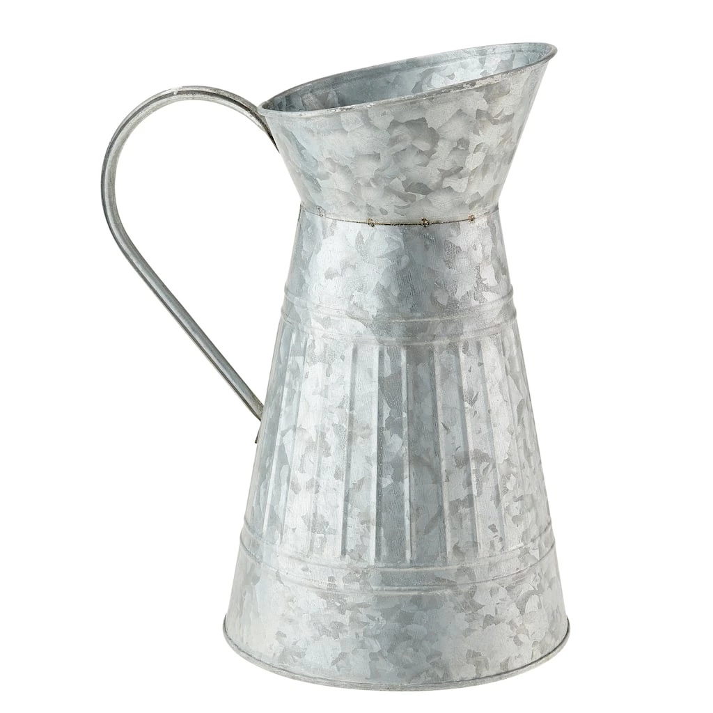 Hot Sale 😀 10" Whitewashed Galvanized Metal Pitcher by Ashland® ⭐ 3 Hot Sale 😀 10" Whitewashed Galvanized Metal Pitcher by Ashland® ⭐