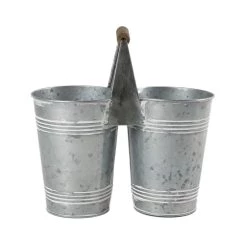 Best Sale π 9.6" Mini Galvanized Double Bucket by Ashland® β
