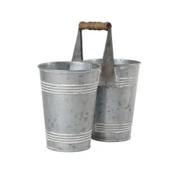 Budget 💯 8 Pack: 9.6" Mini Galvanized Double Bucket by Ashland® 🔥 -Ashland Sales 10671576 2 1