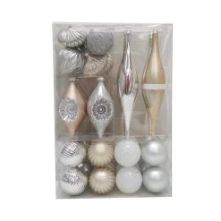 Wholesale 🎉 32ct. Silver & White Shatterproof Ornaments by Ashland® 👏