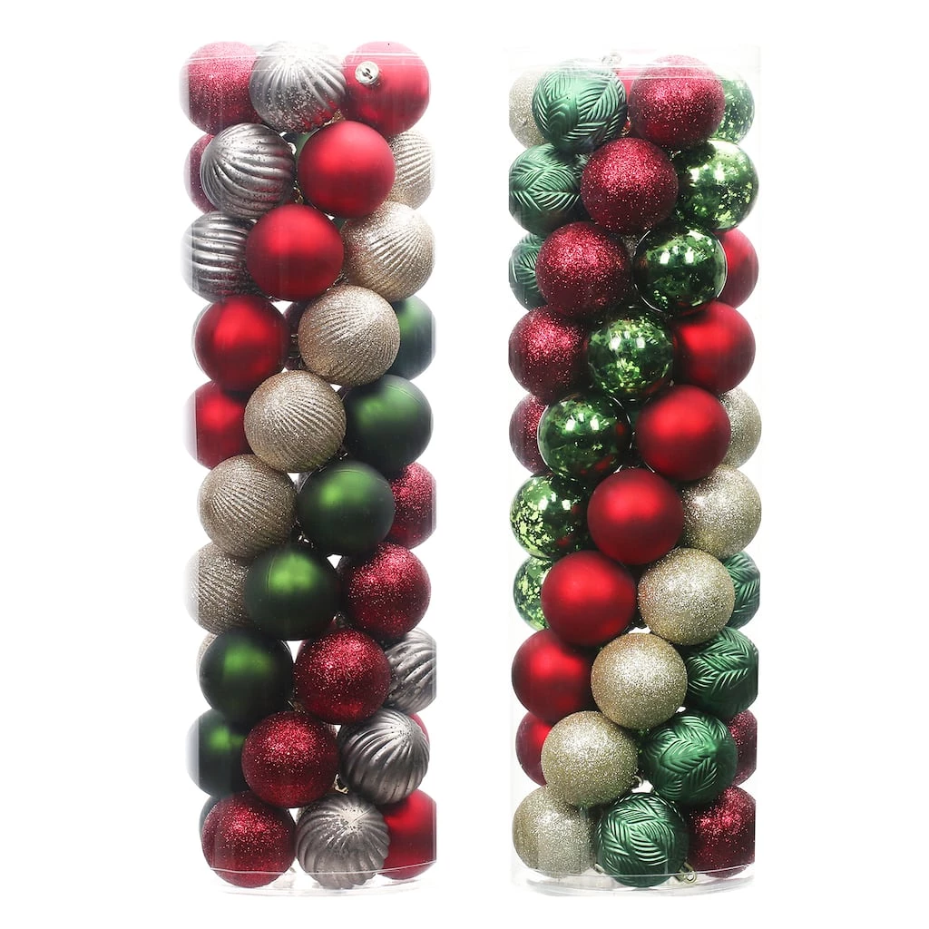 Promo 🎁 Assorted 50ct. 2" Farmhouse Ball Ornament Set by Ashland® ✨ 3 Promo 🎁 Assorted 50ct. 2" Farmhouse Ball Ornament Set by Ashland® ✨