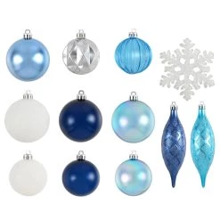 Top 10 🌟 40ct. Silver, White & Blue Shatterproof 🎅 Christmas Ornament Set by Ashland® 🧨 -Ashland Sales 10672818 2