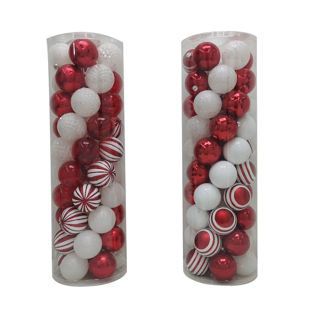 Outlet 🧨 Assorted 50ct. Red & White Ball Ornaments by Ashland® 🤩 3 Outlet 🧨 Assorted 50ct. Red & White Ball Ornaments by Ashland® 🤩