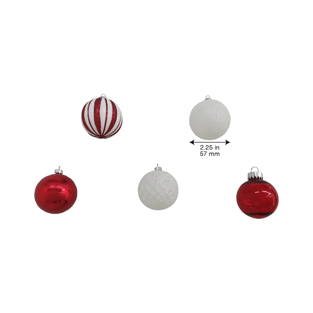 Outlet 🧨 Assorted 50ct. Red & White Ball Ornaments by Ashland® 🤩 6 Outlet 🧨 Assorted 50ct. Red & White Ball Ornaments by Ashland® 🤩 - Image 4