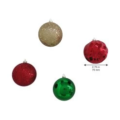 New ✨ Assorted 32ct. 3" Red, Green & Gold Shatterproof Ball Ornaments by Ashland® 🤩 -Ashland Sales 10672846 4