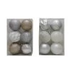 Deals ⌛ Assorted 6ct. 4.5" Silver & White Shatterproof Ball Ornaments by Ashland® 🤩 -Ashland Sales 10672863 1