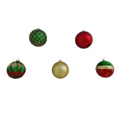 Hot Sale ✔️ Assorted Red, Green & Gold Plastic Round Ornaments by Ashland® ⌛ -Ashland Sales 10672881 3