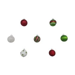Flash Sale 👍 Assorted Red, Green & White Plastic Round Ornaments by Ashland® 🤩 -Ashland Sales 10672885 5