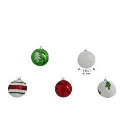 Flash Sale 👍 Assorted Red, Green & White Plastic Round Ornaments by Ashland® 🤩 -Ashland Sales 10672885 8