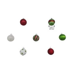 Flash Sale 👍 Assorted Red, Green & White Plastic Round Ornaments by Ashland® 🤩 -Ashland Sales 10672885 9