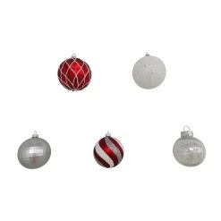 Best deal 😍 Assorted Red & White Plastic Round Ornaments by Ashland® 🎁 -Ashland Sales 10672886 4
