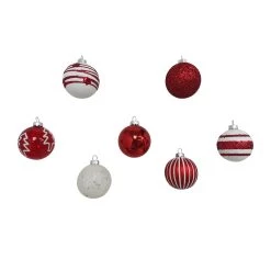 Best deal 😍 Assorted Red & White Plastic Round Ornaments by Ashland® 🎁 -Ashland Sales 10672886 5